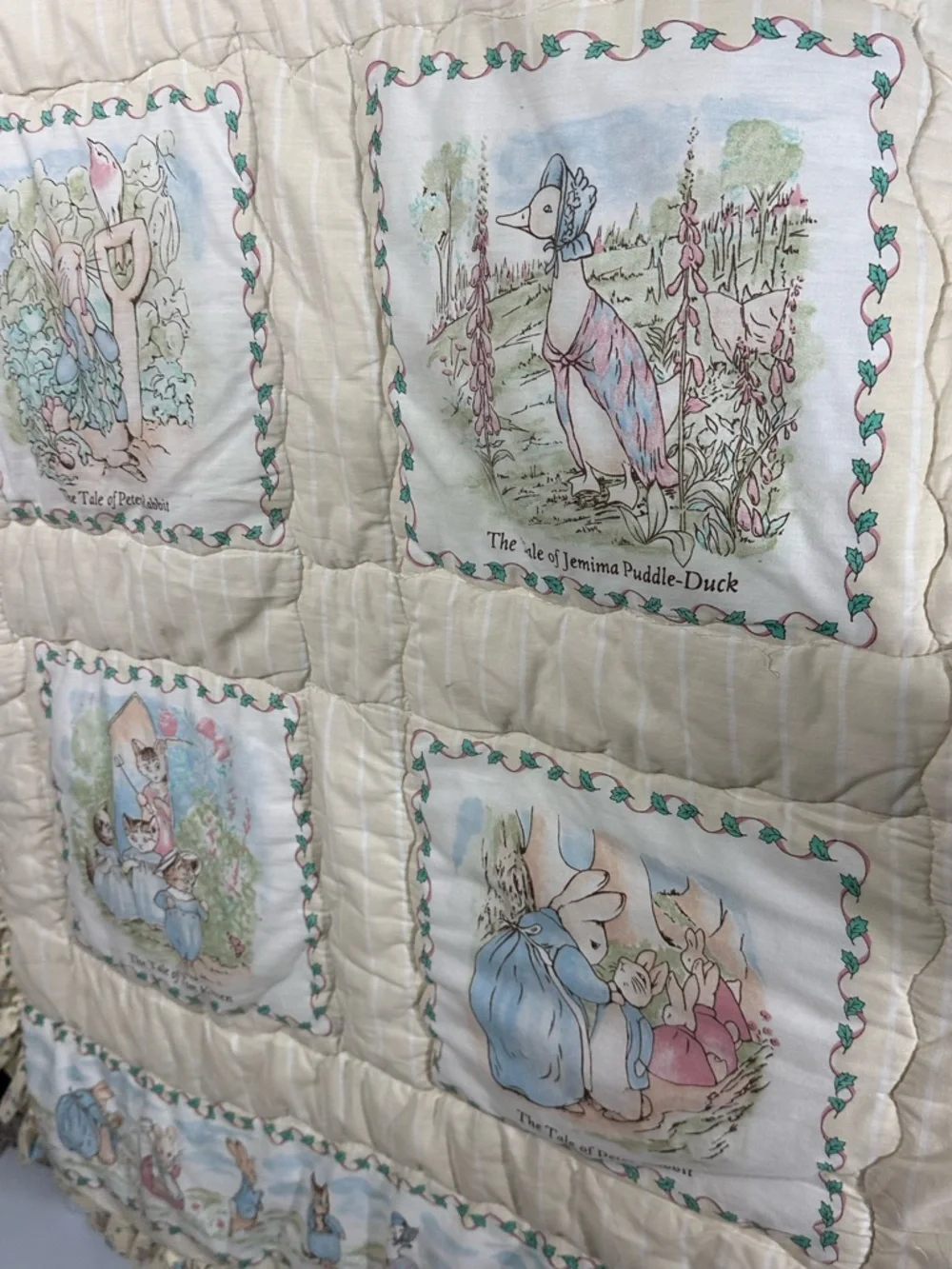 Beatrix Potter Quiltex Peter Rabbit Baby Quilt Blanket Nursery 34x44 USA - Picture 8 of 8